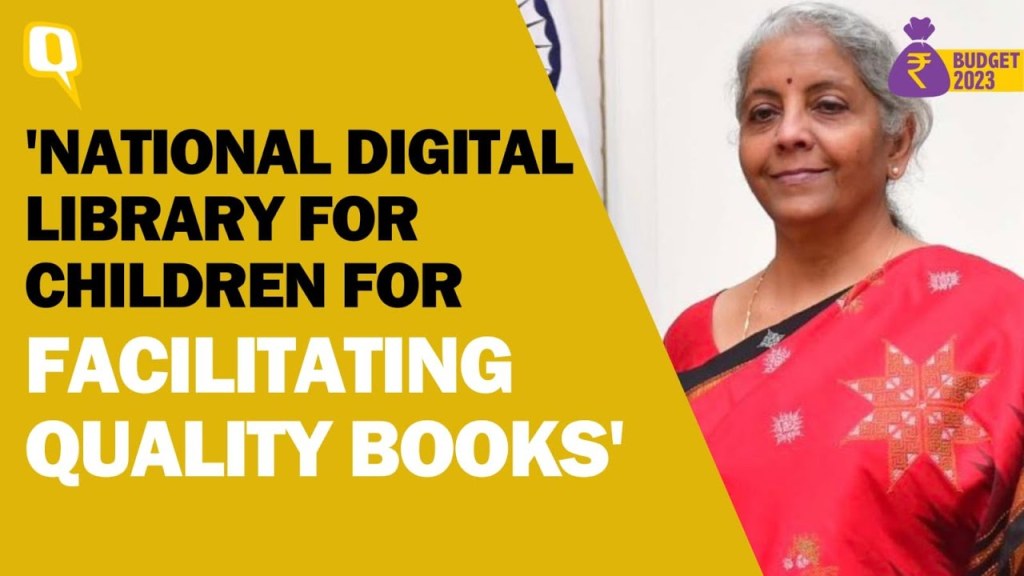 budget national digital library for children adolescents will be set up fm sitharaman