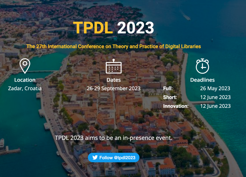 digital library conference 2023 - International Conference on Theory and Practice of Digital