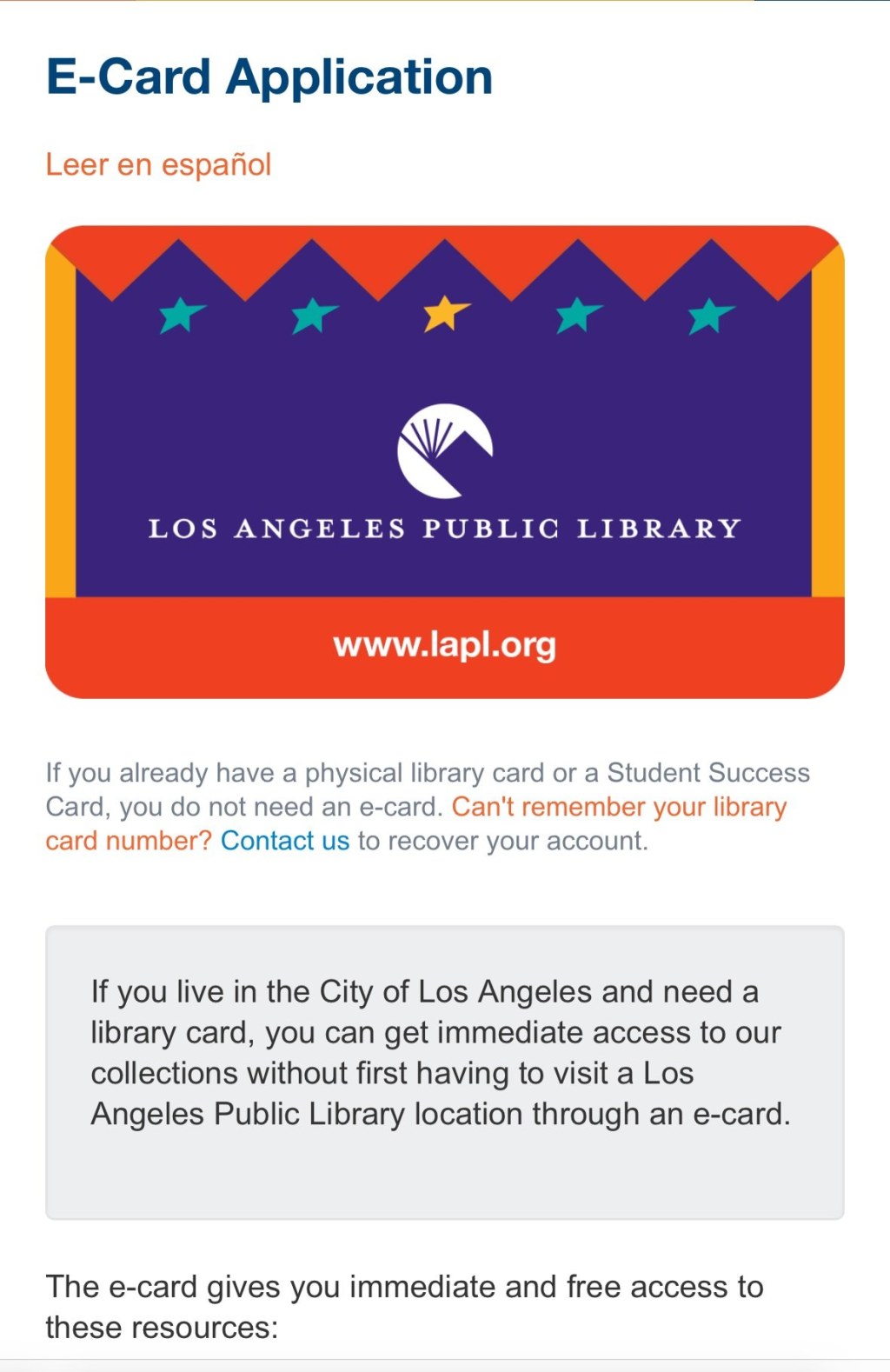digital library card la county - Trying to Read More This Year? Get an E-Card from the LA Public